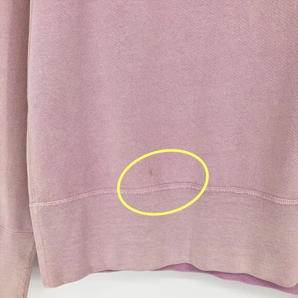 RE/DONE Women's 80s Half Zip Sweatshirt Small Purple 100% Cotton NWT - Picture 6 of 11